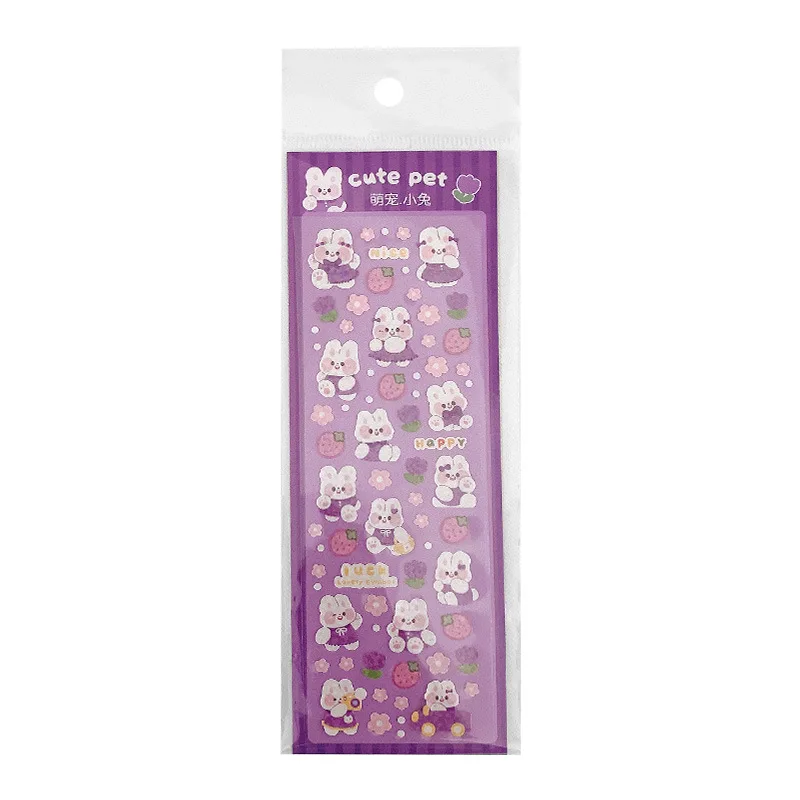 

Original Cartoon Sticker Kawaii Laser Hand Account Material Sticker Waterproof DIY Stickers for Children Aesthetic Accessories