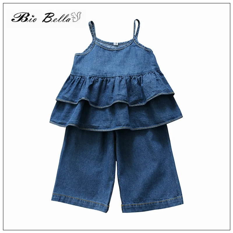 

Комплект детской одежды принцессы, модный темно-синий однотонный костюм для девочек 2-6 лет, весна-лето, на день рождения, свадьбу, одежда для ...