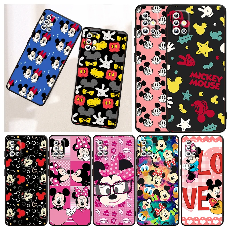 

Disney Mickey Mouse Art For Samsung Galaxy A72 A52 A53 A42 A33 A32 A03S A02S A02 Lite A22 A13 A12 5G Capa Black Phone Case