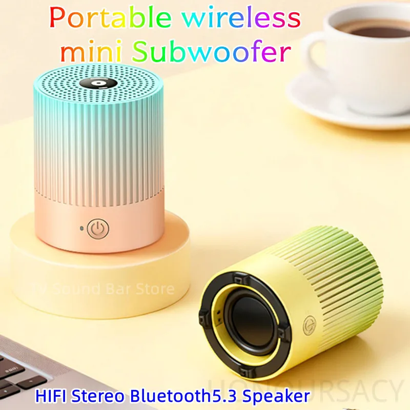 Фото Мощная музыкальная колонка HIFI Stereo Bluetooth 5.3 с высококачественным звуком, длительным временем автономной работы, портативная, беспроводная, мини-сабвуфер для улицы №5