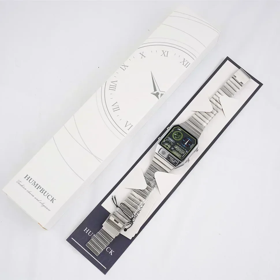 Наручные часы HUMPBUCK стильный дизайн водонепроницаемые спортивные с секундомером