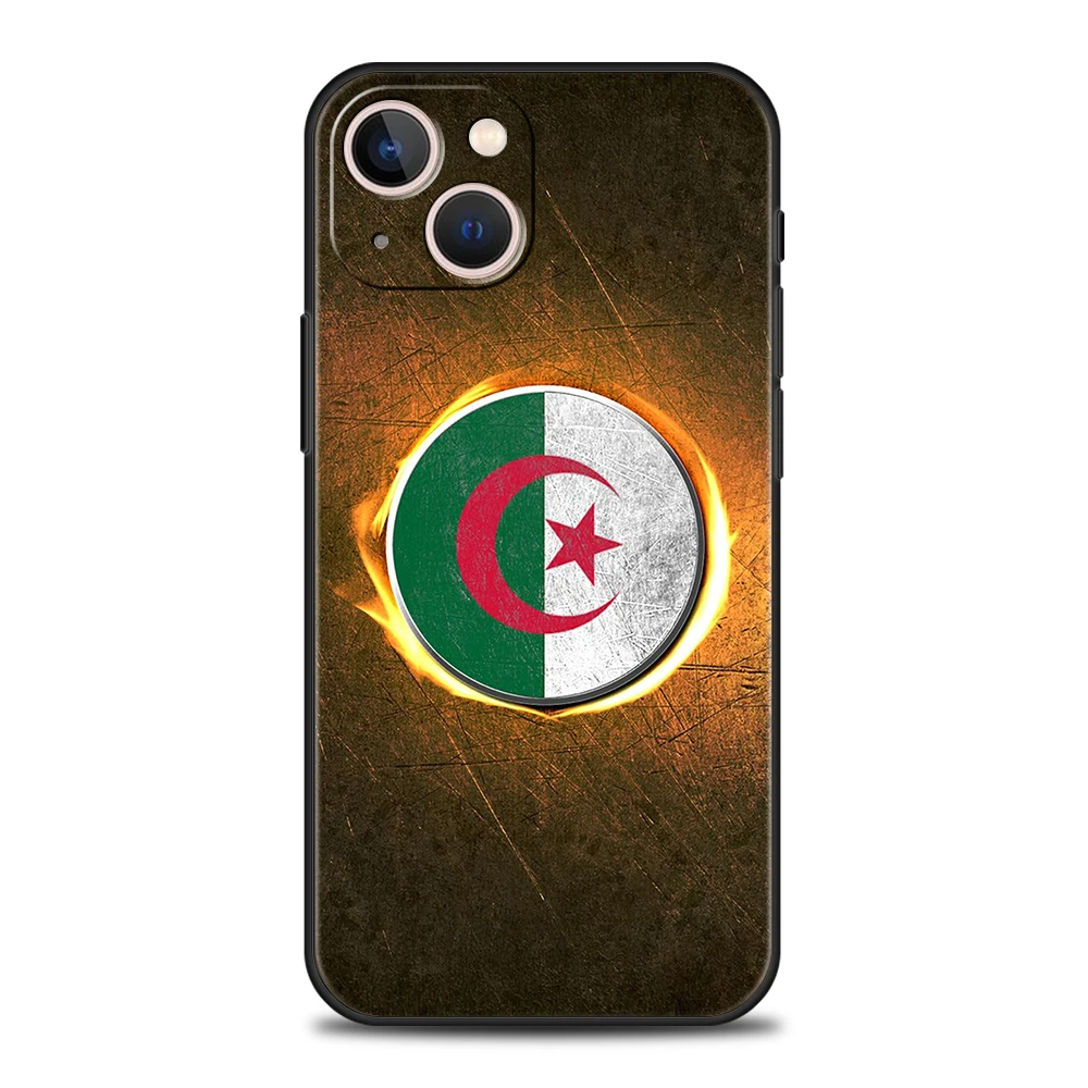 Чехол для телефона Algeria Passport для iPhone 16, 15, 14, 13, 12, Pro Max 11 Pro Max 7, 8 Plus XS XR, противоударный силиконовый чехол с мягкой оболочкой, сумка Capas (art.: 3920cb2f63520) - 3920cb2f63520