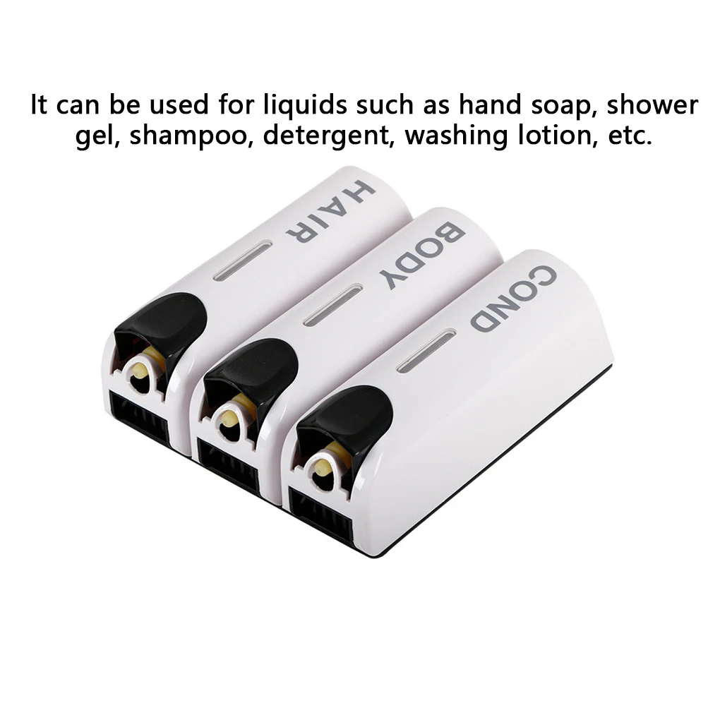 

Triple Soap Dispenser Liquid Bathroom Kitchen Accessories Diffuser Hotel