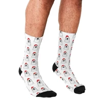 mens funny socks christmas penguin santa animal holiday socks harajuku men happy hip hop novelty boys crew casual socks for men