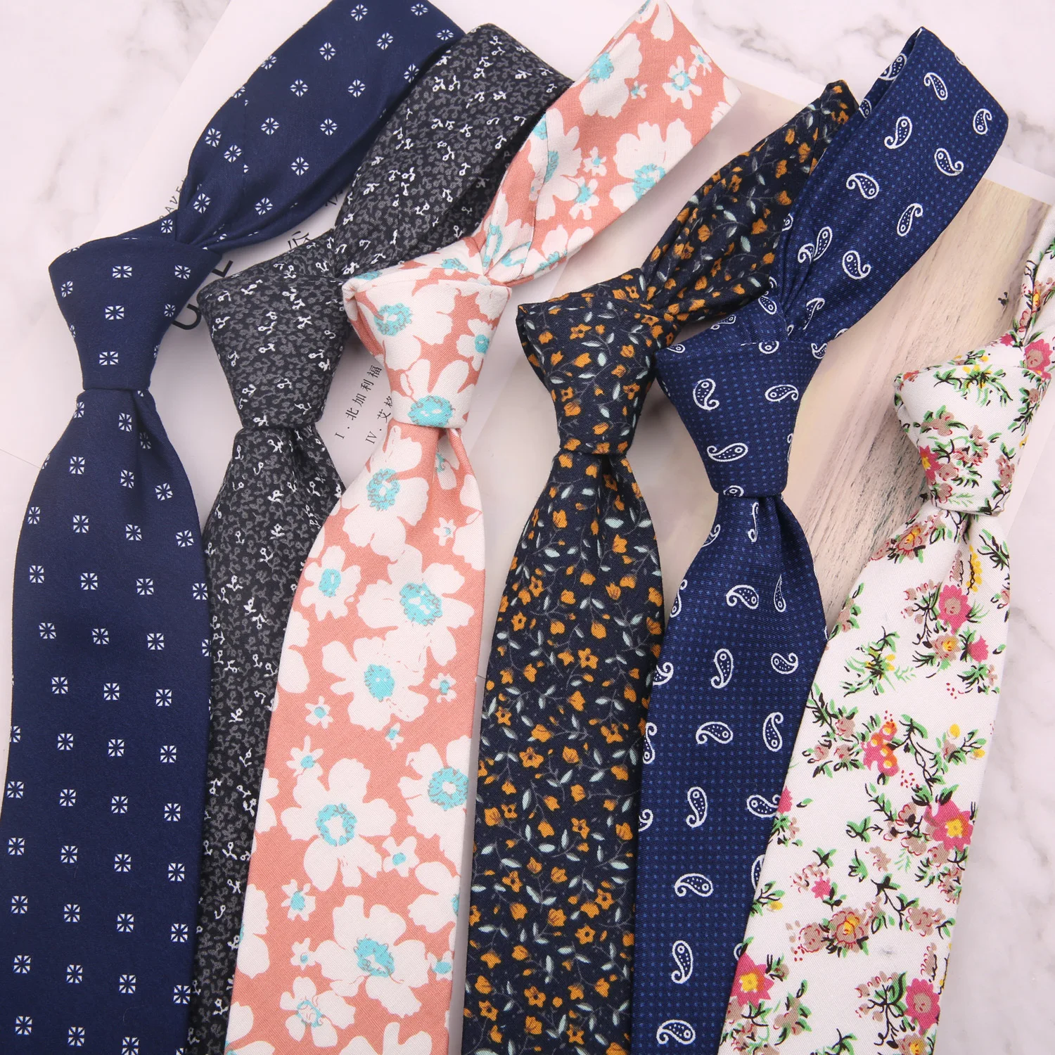 

Linbaiway Floral Printed Ties for Men Wedding Formal Dress Necktie Fashion Plaid Cravat Business Gravatas Para homens Neck Ties