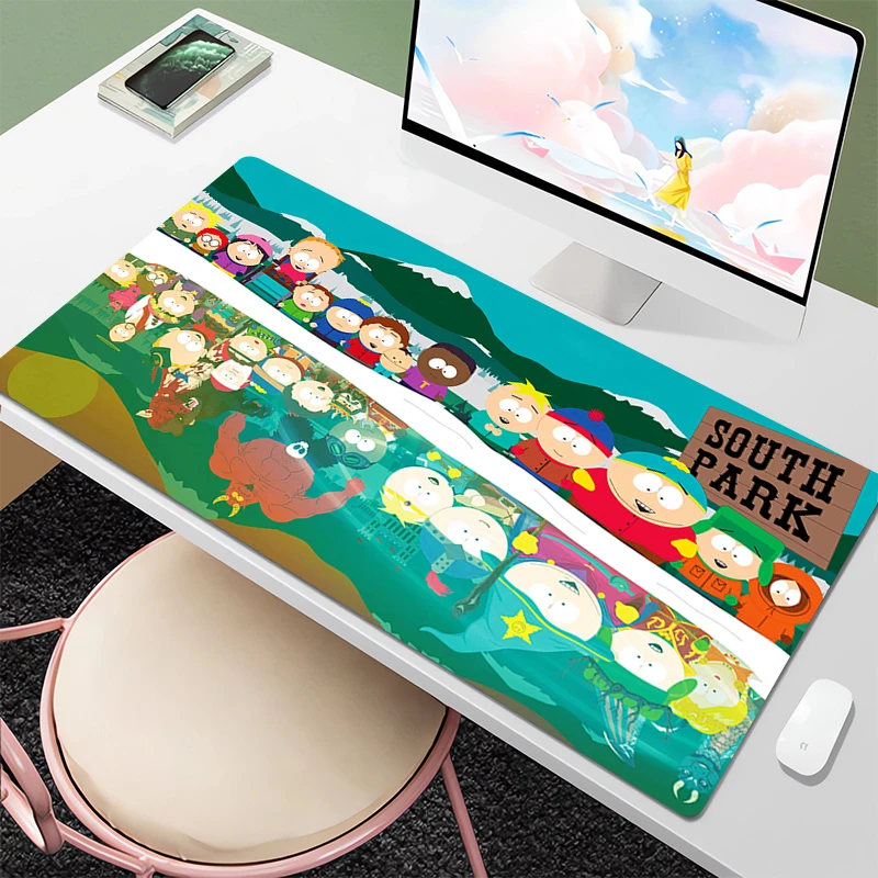 

S-south Park Mouse Pads Gaming Desk Accessories Mause Pad Gamer Keyboard Mat Mousepad Anime Deskmat Pc Setup 900x400 Xxl Desktop