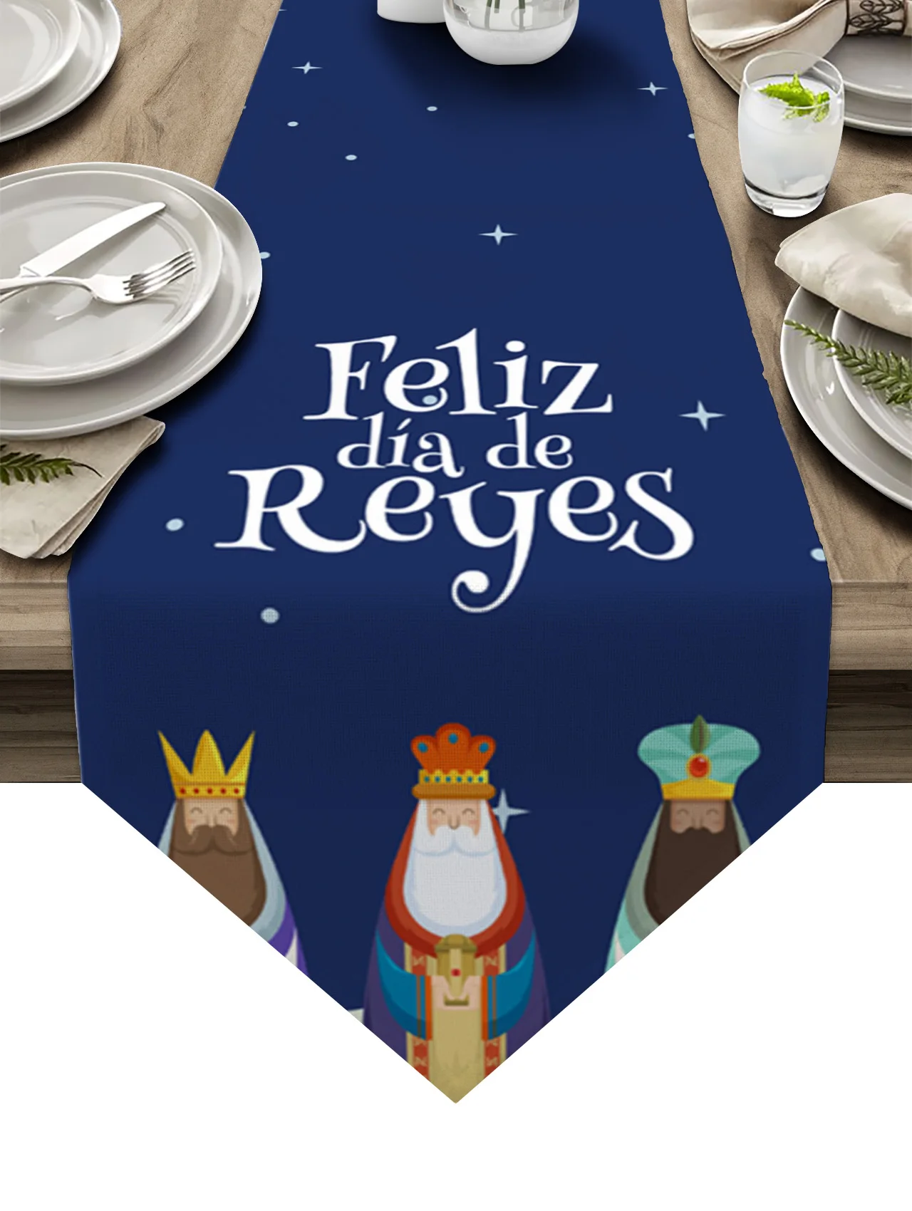 

Настольная дорожка с принтом «Три короля», современная настольная скатерть вечерние НКИ и свадьбы, кухонный стол, модный домашний декор