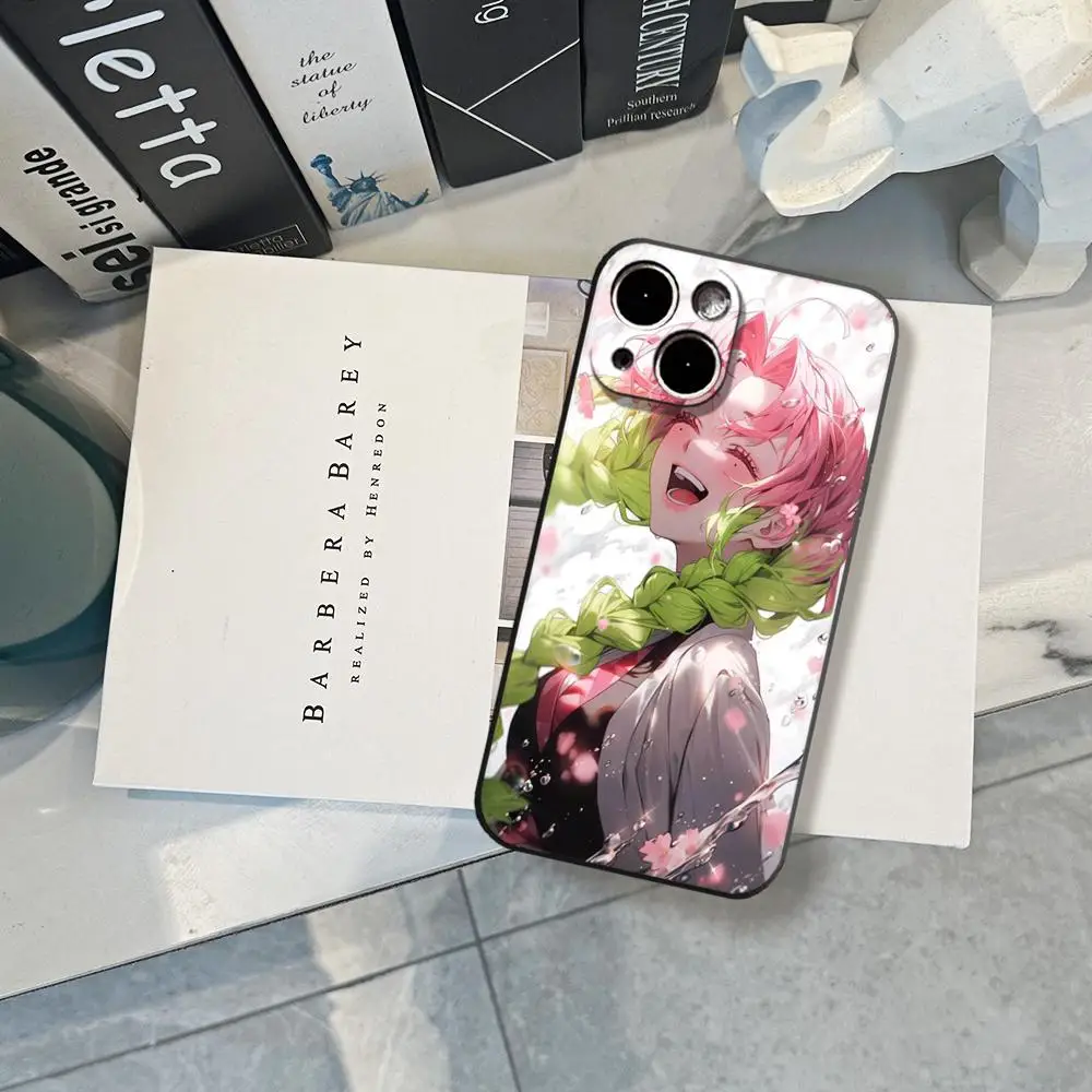Фото Чехол для телефона D-Demon S-Slayer Mitsuri Obanai для iPhone 17 Air 16 15 14 Plus 13 12 11 Pro Max 16e, противоударный, прозрачный, HD, с защитной задней крышкой №3