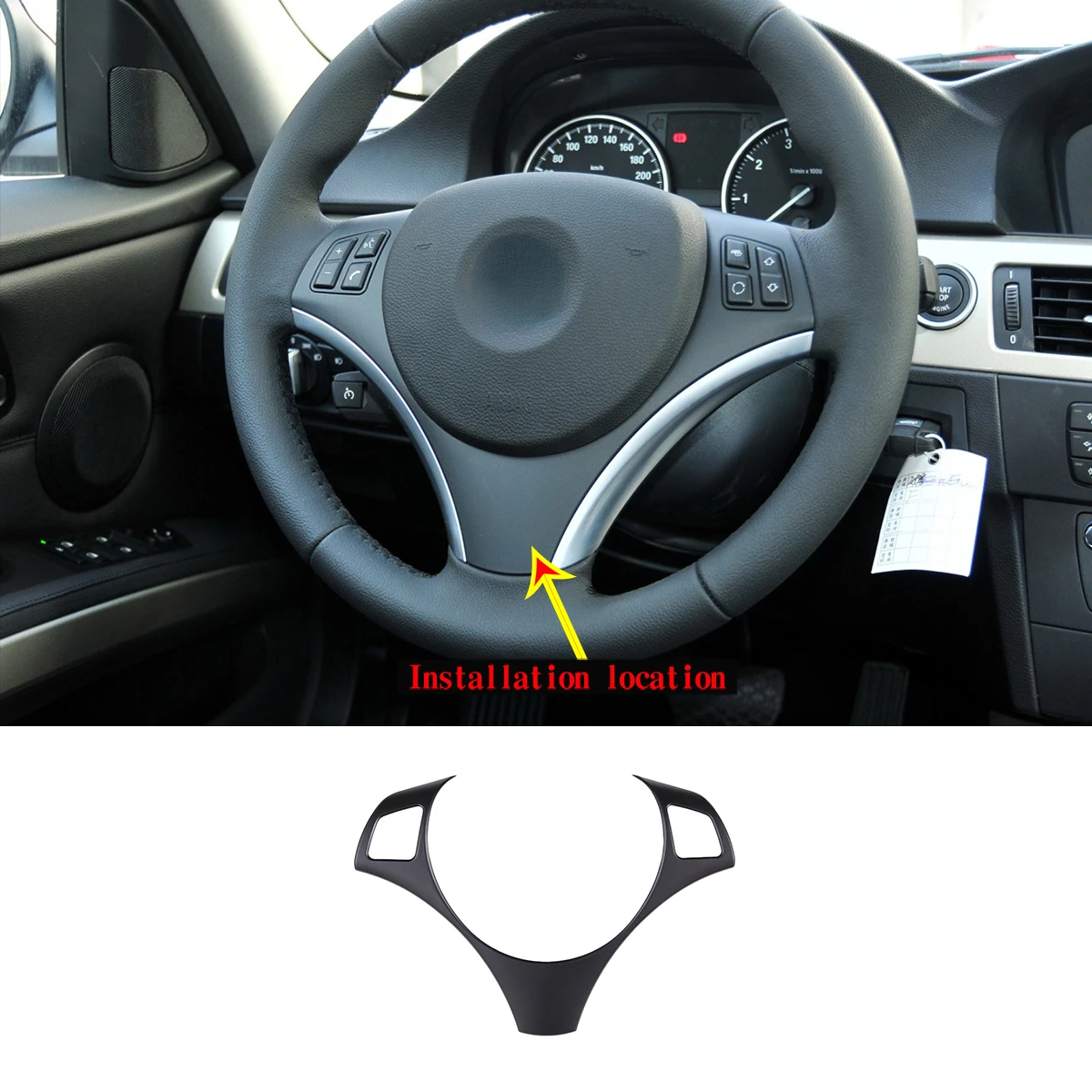 

Декоративная Накладка На Руль Для BMW 1 И 3 Серий E87 E90 E92 (2004-2012) Из АБС-пластика, Аксессуар Для Автомобиля