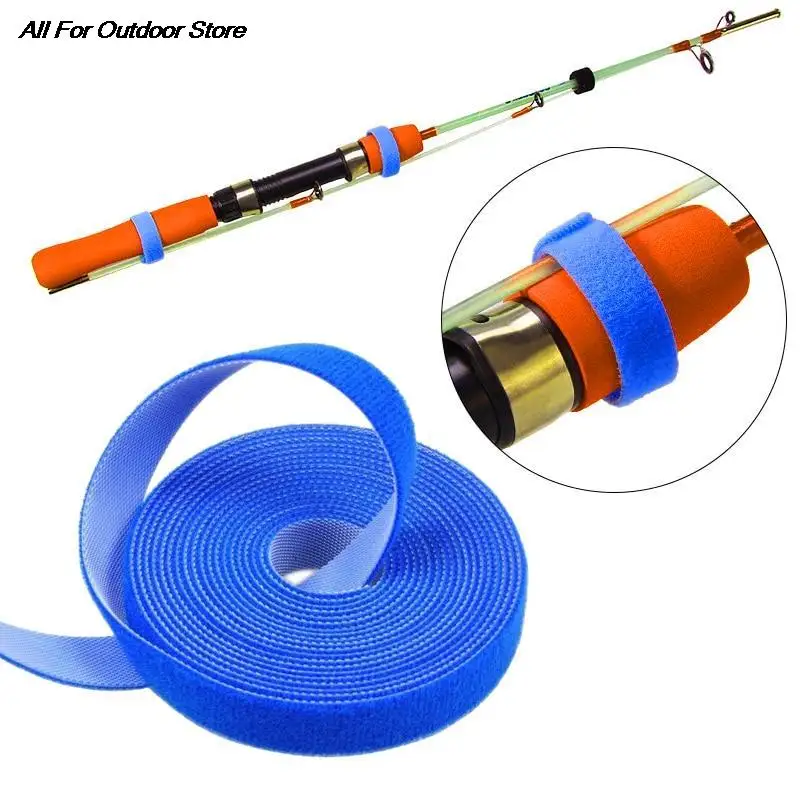 

1m 5m Fishing Rod Tie Holders Straps Belts Suspenders Fastener Hook Loop Cable Cord Ties Belt Fishing Tools Accessories Gadget