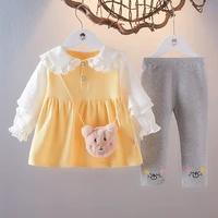baby girl suit cartoon childrens 2 piece set 1 2 3years girl fashion spring and autumn childrens suit