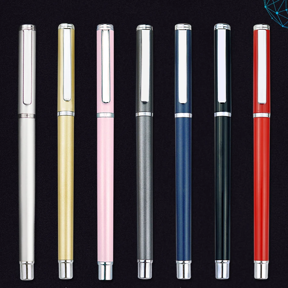

Metal Gel Pen For Men Women Business Party Wedding Black Ink Writing School Office Signature Stationery Supply Free Custom Logo