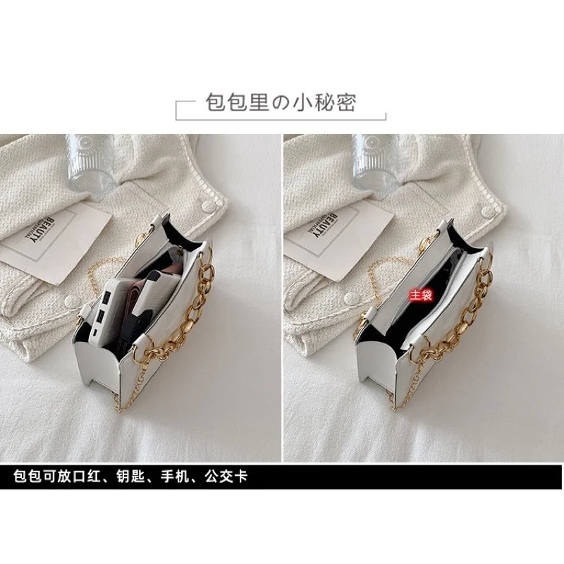 Girl's PU Leather Messenger Ba Woman Solid Color Tote Bag Women's Small Shoulder Bag