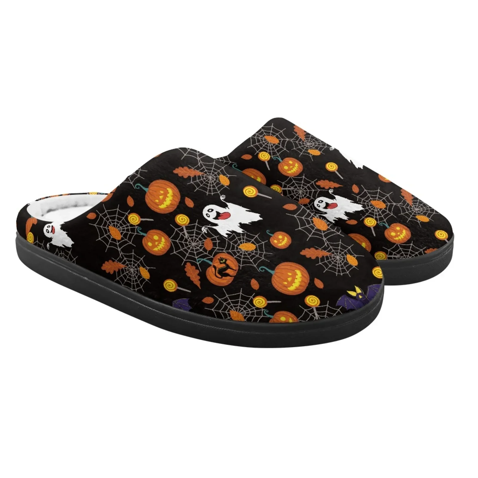 Высококачественные детские фланелевые туфли на плоской подошве в стиле Хэллоуин