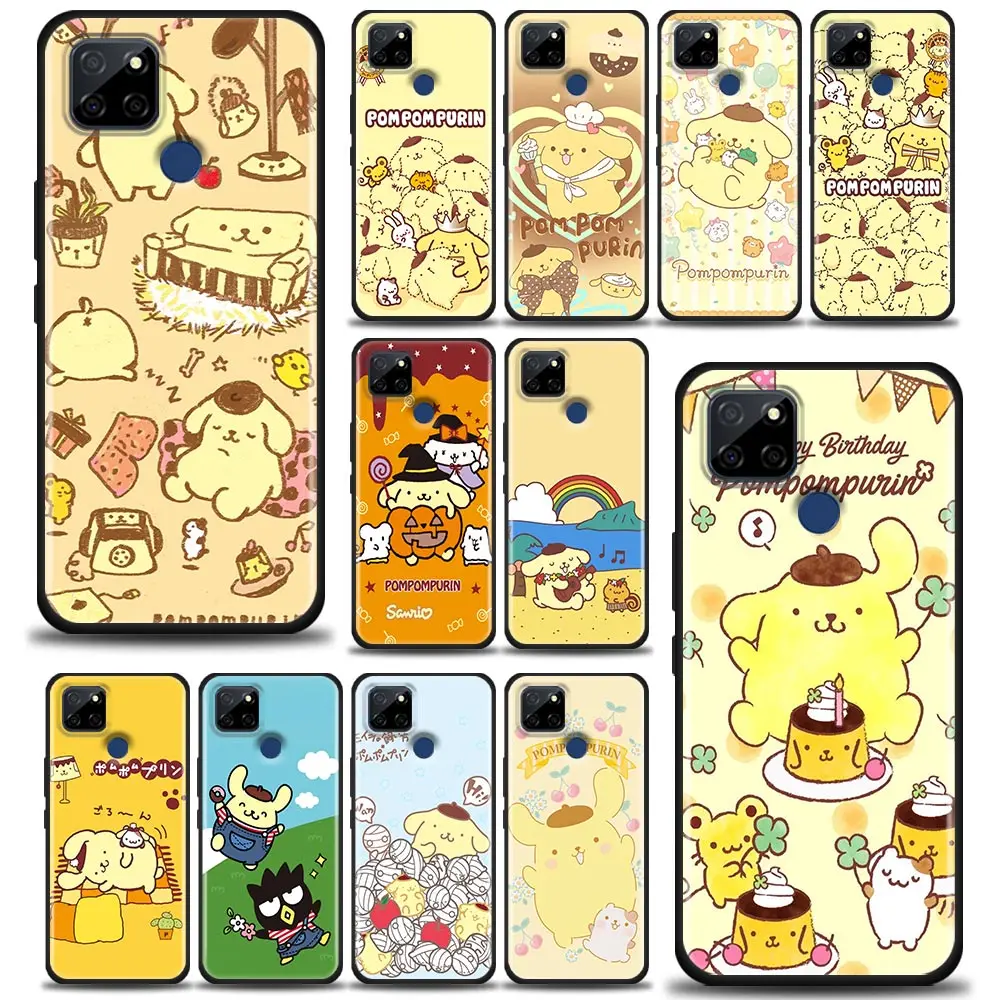 Мягкий силиконовый чехол с помпоном P-Purin для OPPO Realme 11 10 9 9I 8 8I 7 6 X50 XT X7 X Narzo50 Pro Plus