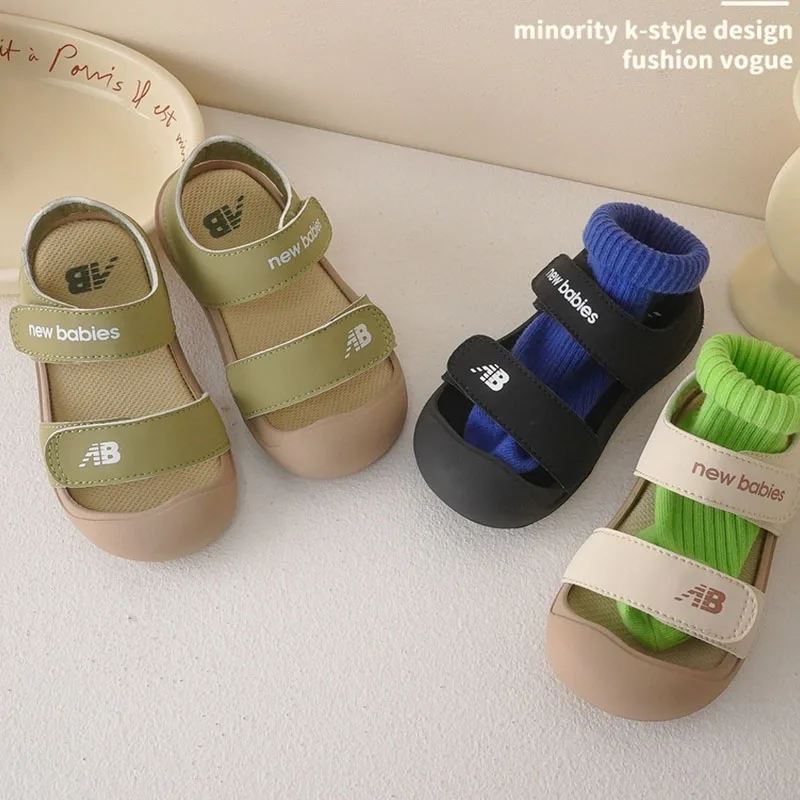 

INS Children's Sandals Wrapped with Simple Summer Boys and Girls' Beach Shoes