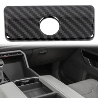 Car Accessories for Toyota Tundra 2022 2023 Carbon Fiber Printed Interior Front Passenger Side Storage Box Handle Cover Trim