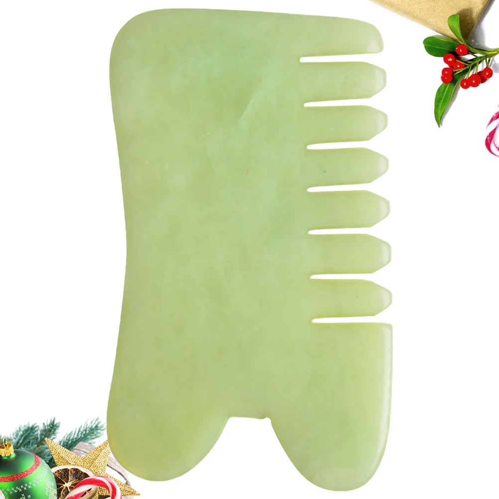 

Scraping Board Tool Comb Gua Plate Scalp Jade Massager Sha Massaging Facial Head Hair Stone Guasha Beauty