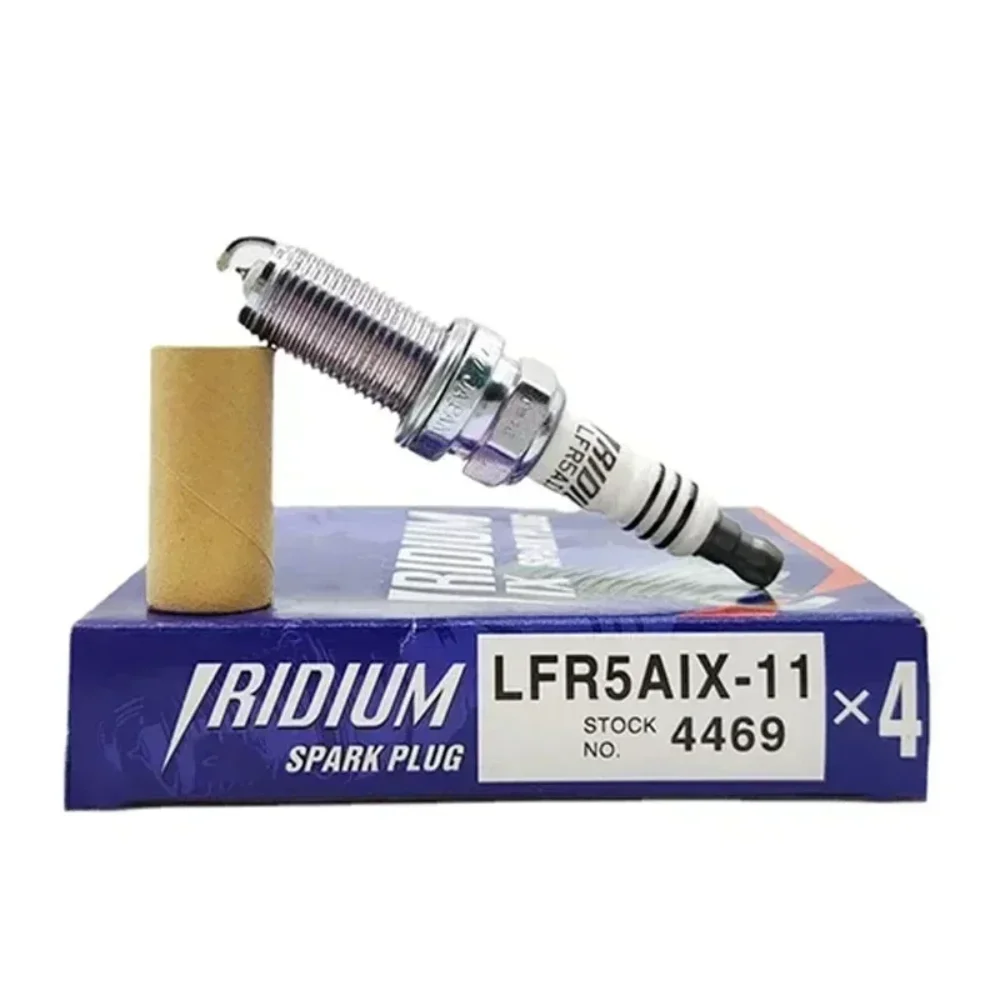 Фото Комплект из 4 иридиевых свечей зажигания 4469 LFR5AIX-11 для Hyundai, Infiniti, Kia, Mariner, Mercury, Nissan, Scion, Suzuki, Toyota, Yamaha (автозапчасть) №1