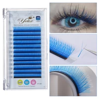 yelix colored lashes y blue yy shape eyelash extensions 0 05 bcccd natural soft eyelashes synthetic mink bloom false eyelash
