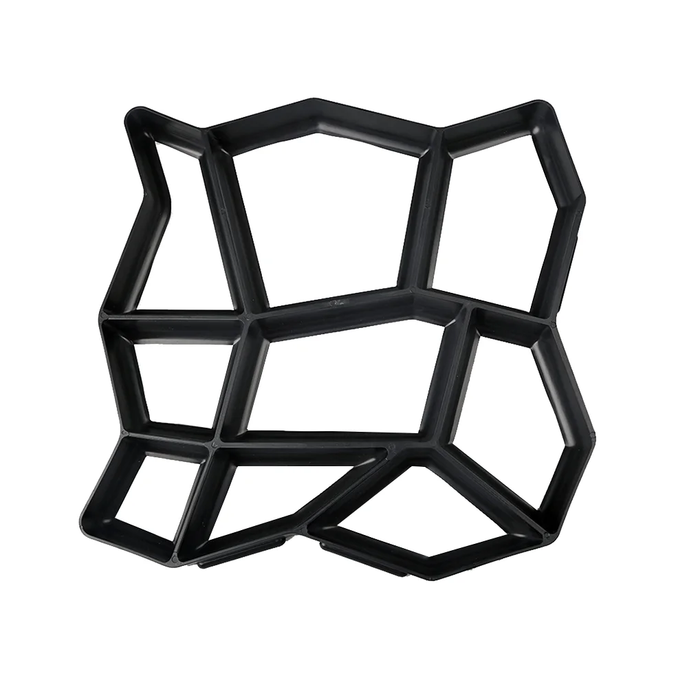 

2 Pcs Personality DIY Making Mold Manually Garden Mesh Irregular Paving Mould Plastic Reusable Floor Mold (Black)