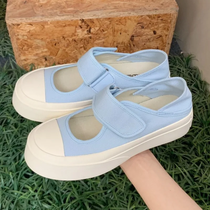 

High-quality New Uniform Canvas Shoes Female Hong Kong Taste Niche Retro Big Head Shoes College Style Student Women's Shoes