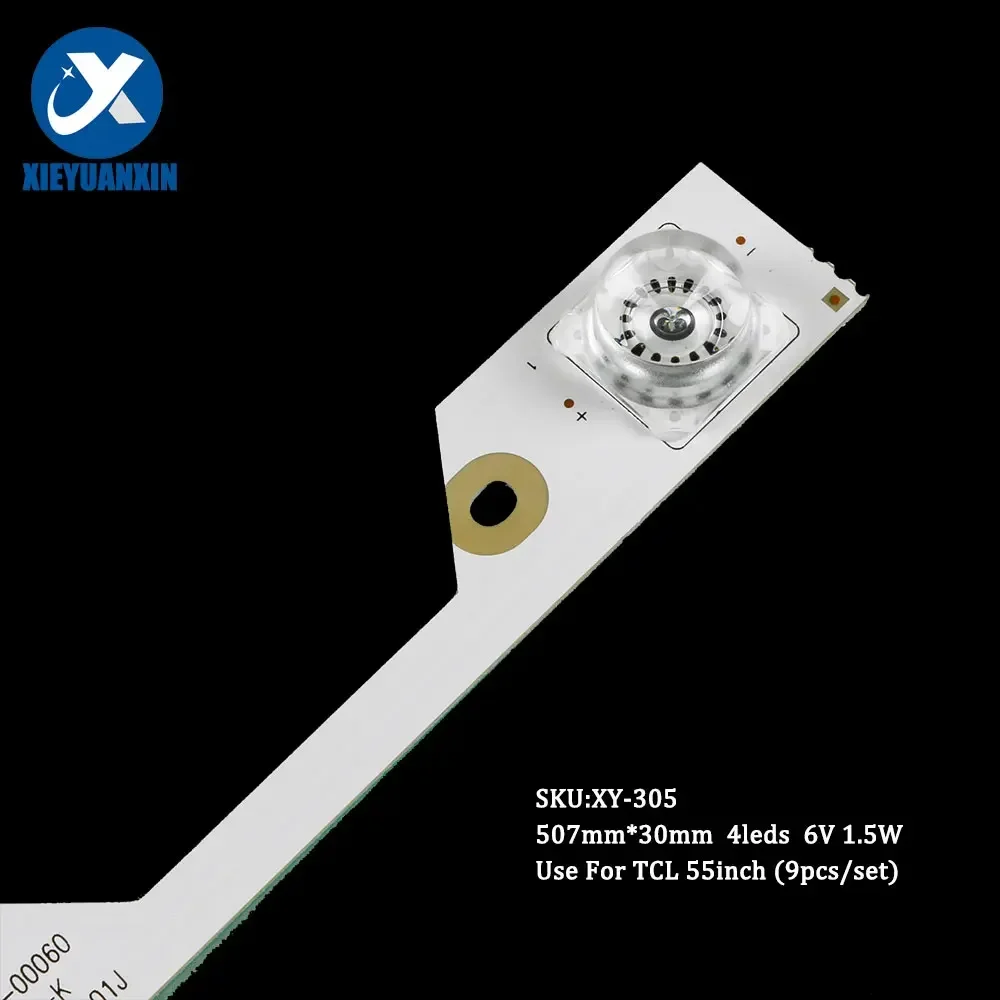 5 Set 507mm 9pcs Led Backlight Strips For TCL 55HR 4C-LB5504-HR3 HR4 55HR330M04A2 V0 L55P1-UD L55P1S-CF B55A739 55UP130