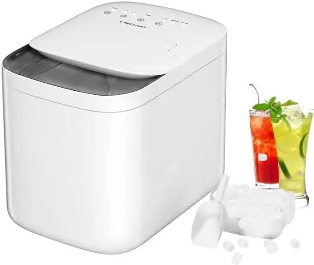 

Maker, Countertop Ice Maker with UV Lamp, Portable Ice Machine with Self Cleaning, ABS , 33lbs/Day, 6mins/8Pcs Ice, Counter Ice