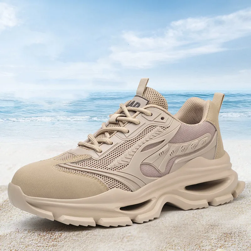 Мужские модные дышащие пластиковые носочки Рабочая защитная обувь рабочие