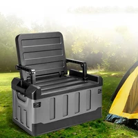 seat design folding storage box outdoor camping picnic fishing chair large capacity waterproof car storage box bearing 200kg