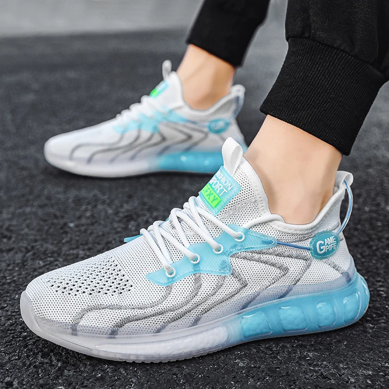 

2022 Trendy Sneakers Men Fashion Mesh Casual Shoes Lightweight Running Shoes Man Flat Walking Sneakers Male Zapatillas Hombre