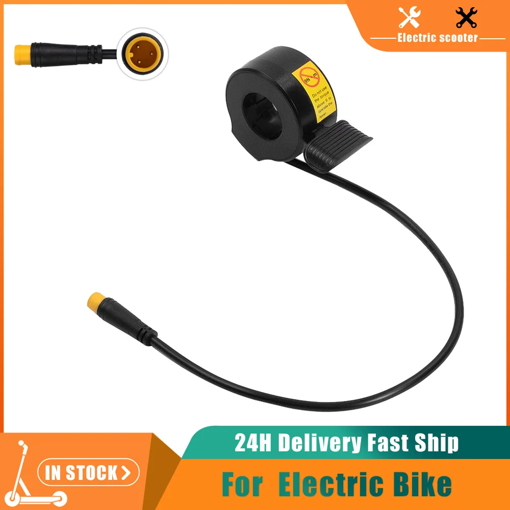 

E-bike Thumb Throttle 24V/36V/48V/60V/72V 130X Thumb Throttle Electric bike/Scooter 3 Pin Waterproof WP Connector Accessories