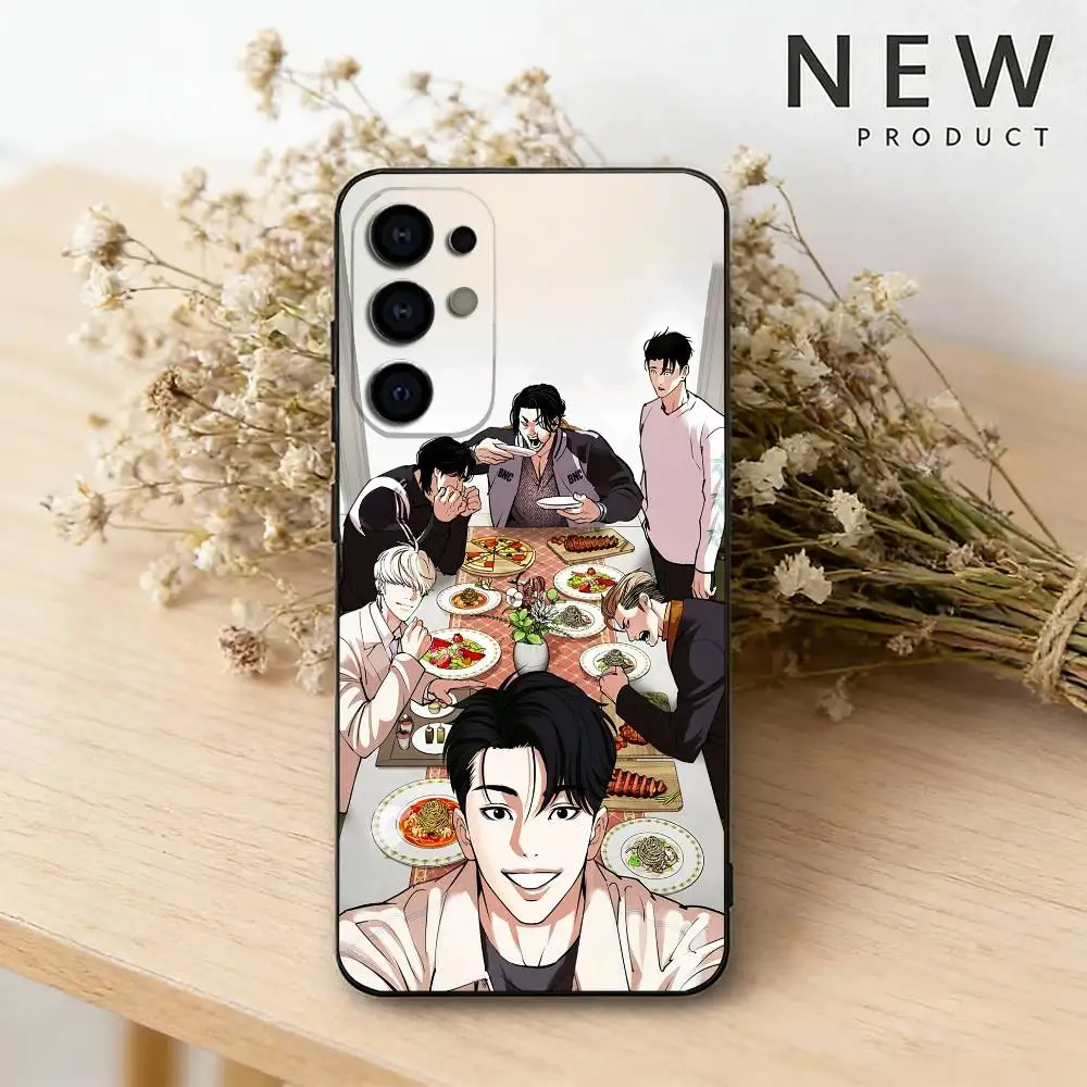 Фото Чехол для телефона с аниме-дизайном L-Lookism Manhwa для Samsung S26,25,24,21,22,23,30,20,Ultra,Plus,Fe,Lite, черный, мягкий чехол. №5
