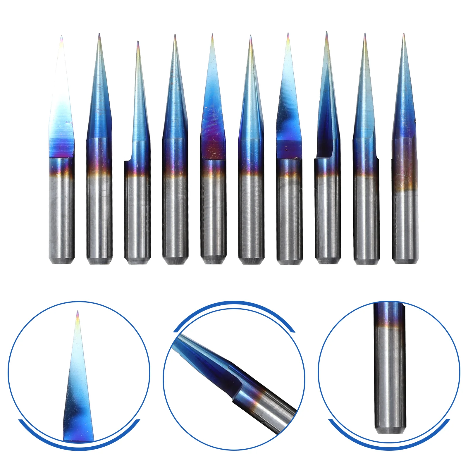 

10 шт. гравировальный станок с ЧПУ, ножи для резьбы, вольфрамовый стальной гравировальный инструмент
