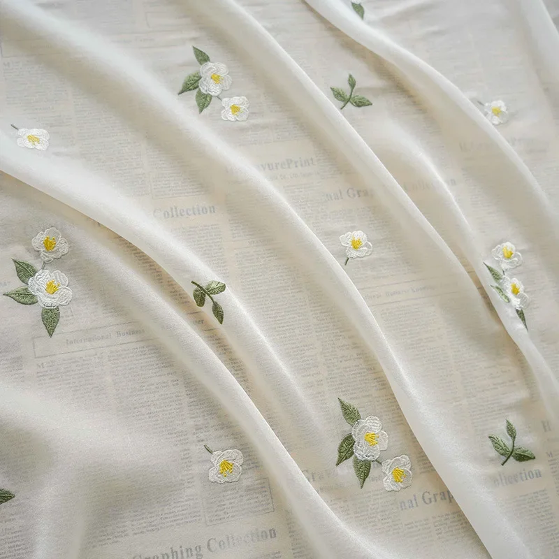 Романтическая вышитая шифоновая ткань для свадебных платьев и официальной