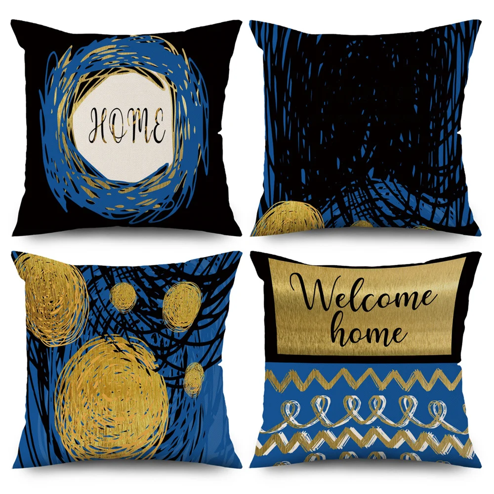 

Love Sweet Home Cushion Cover Pillowcase Polyester Linen Decorative Cushions Letter Flower Sofa Pillowcover Home Decor