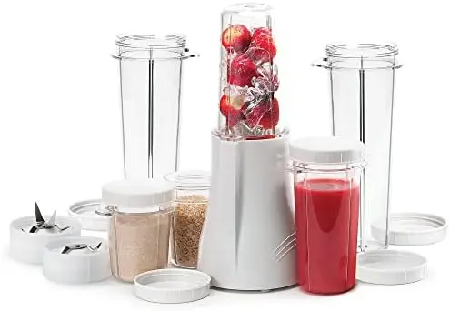 

Kitchen Grinder and Personal Blender for Shakes and Smoothies with Portable Blender Cups, White