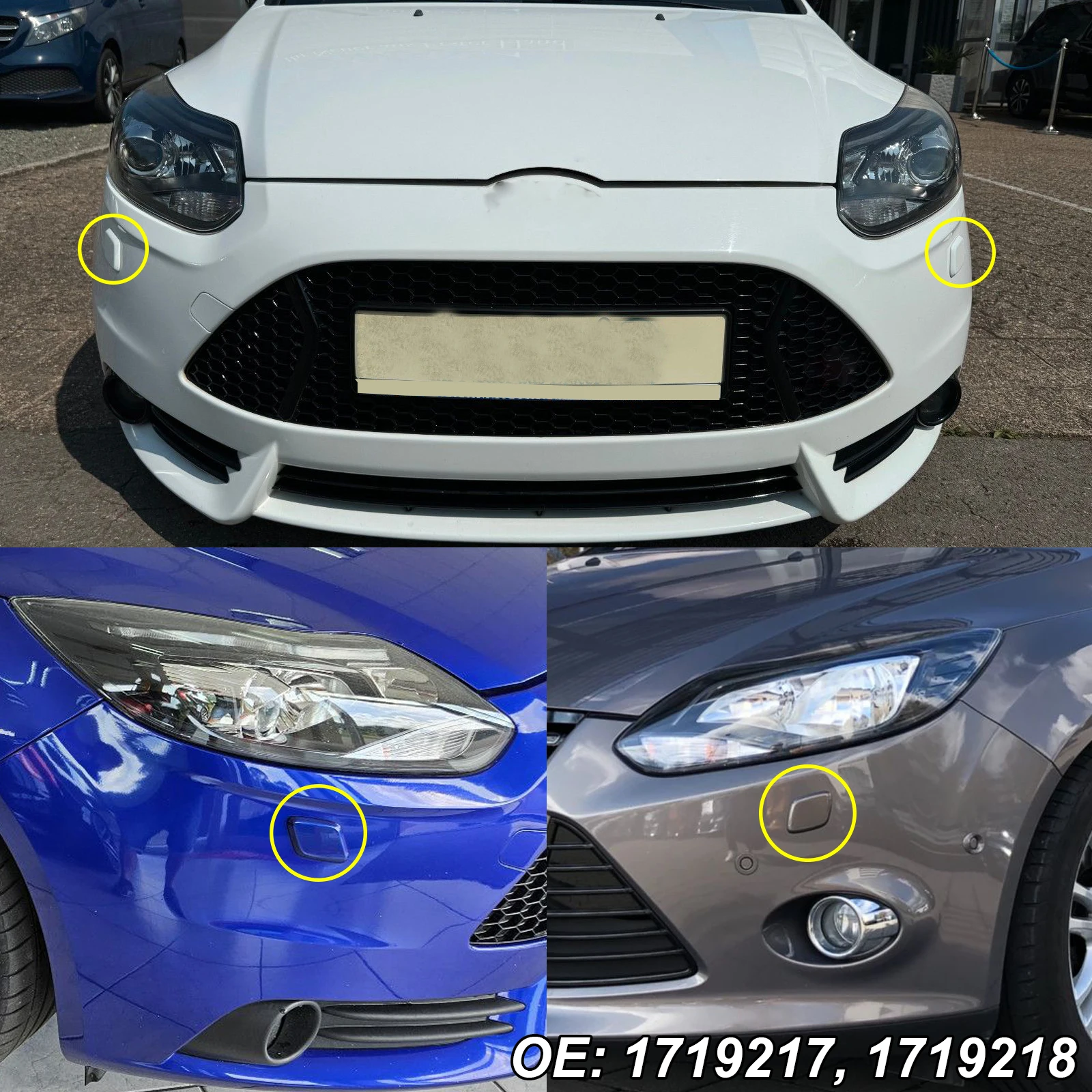 2 шт. для Ford Focus MK3 2010-2014 передний бампер крышка сопла омывателя фар R &amp L 1719217