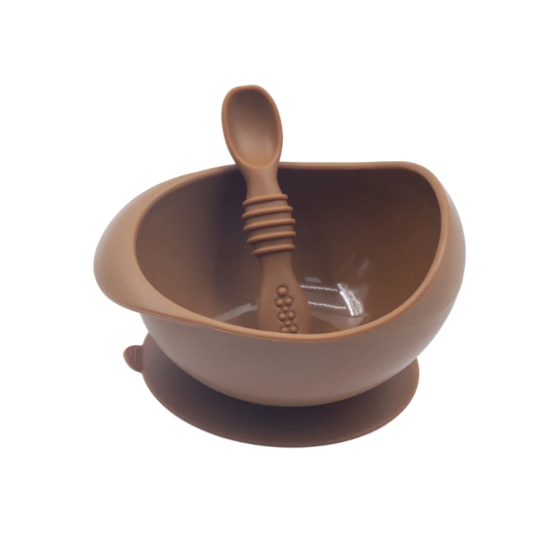 

2 шт., детская силиконовая чаша на присоске и ложка