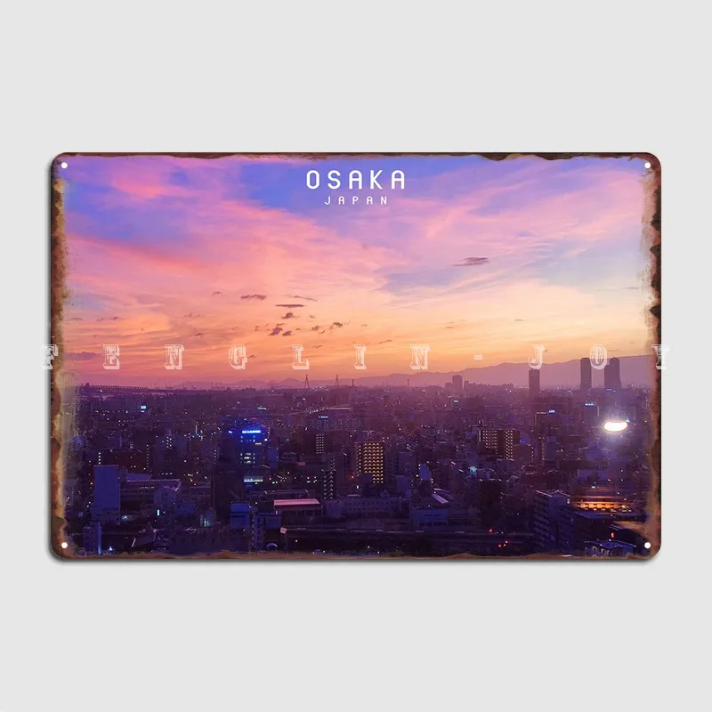 

Osaka Metal Sign Club Decoration Pub Garage Plaques Tin Sign Poster