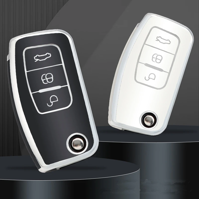 

Folding Key 3 Button TPU Car Key Case Cover For Ford Fiesta Focus 2 Ecosport Kuga Escape Falcon B-Max C-Max Eco Sport Galaxy