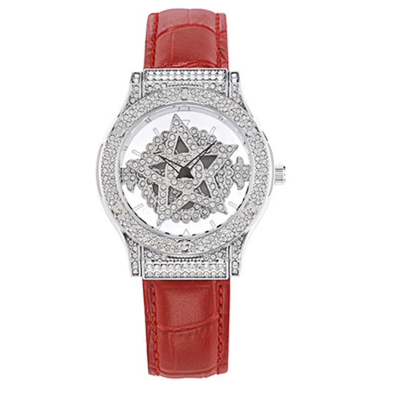 2022 Luxury Diamond Watch Leather Watch For Women Creative Fashion Quartz Watches for Reloj Mujer Ladies Wrist Watch enlarge