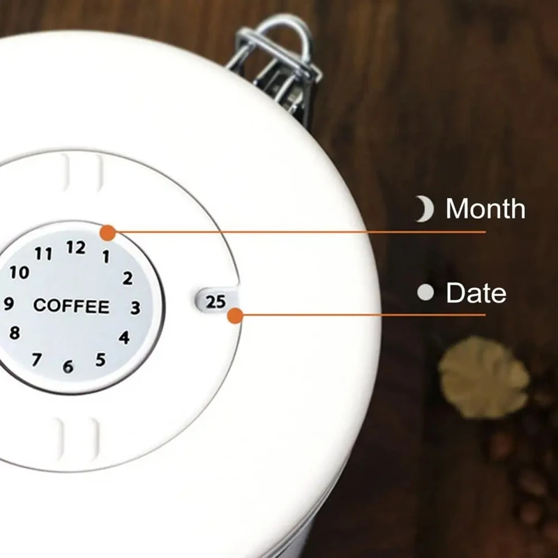 1800 мл канистра для кофе из нержавеющей стали герметичный контейнер с датой