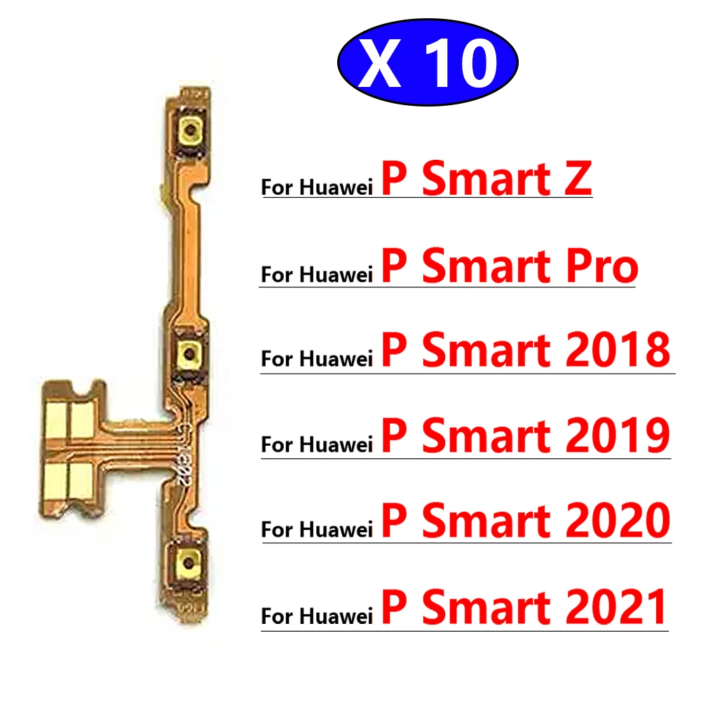 10 шт. кнопка включения/выключения для Huawei P Smart 2018 2019 2020 2021 Z Pro