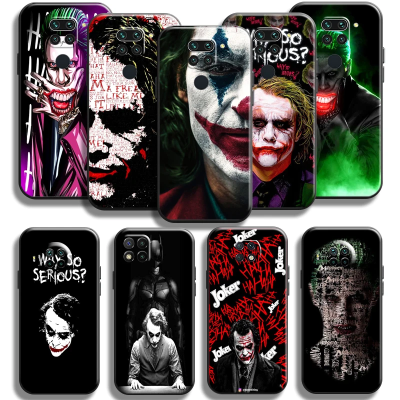 

Clown The Joker Phone Case For Xiaomi Redmi Note 9 9 Pro Max Note 9T 5G Silicone Cover Liquid Silicon Funda Back Coque