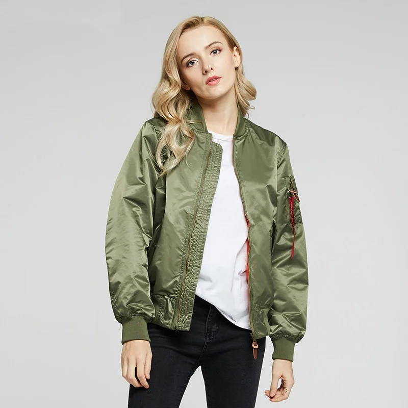 

New DAFEILI Pilot Jacket Women Military Tactical Jacket MA-1 Classic Jacket Female Spring and Autumn Thin Coat Baseball Jacket
