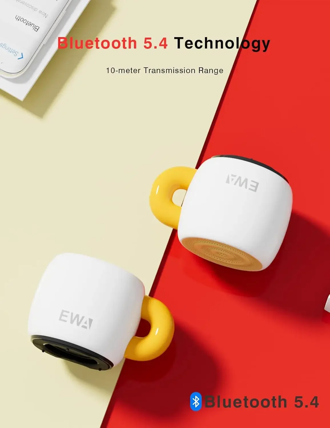 Фото EWA A163 Креативный мини-динамик Bluetooth в форме чашки, водонепроницаемый портативный металлический беспроводной динамик IP67, подходит для подарков №5