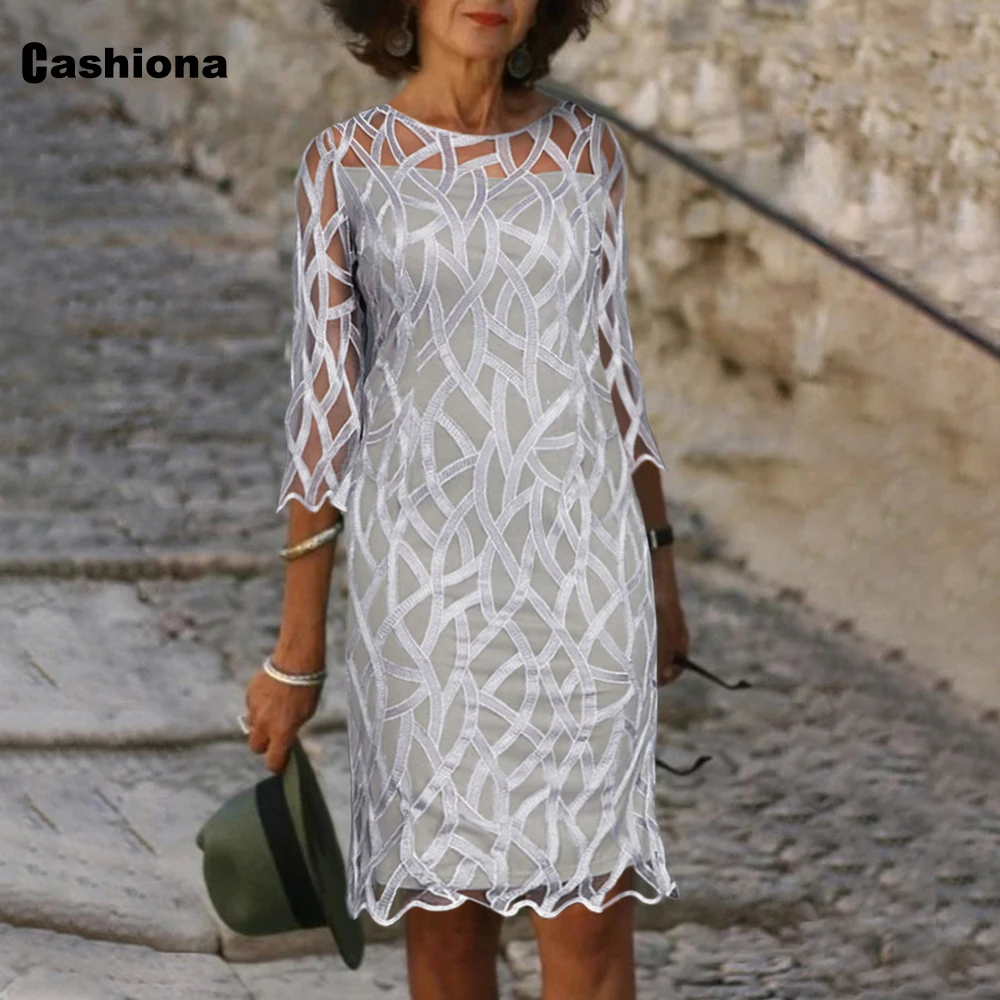 

Женское винтажное прямое платье с кружевом, до колена, в стиле пэчворк