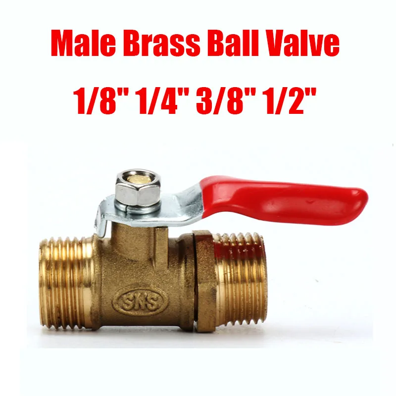 

Латунный шаровой кран 1/8 дюйма 1/4 дюйма 3/8 дюйма 1/2 дюйма штекер-штекер BSP с красной рычажной ручкой Соединительный штуцер Соединительная Муфта переходник