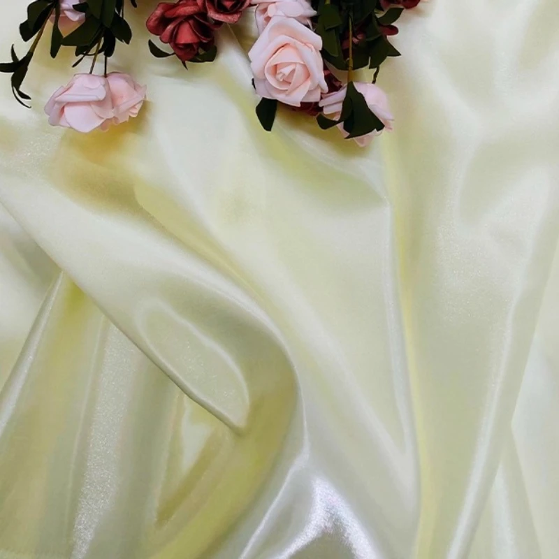 Фото Шторы из атласной ткани, блестящая гладкая кристаллическая текстура, Cheongsam, сценический костюм, ручная работа, домашнее шитье, сделай сам, текстиль, материалы для рукоделия №1